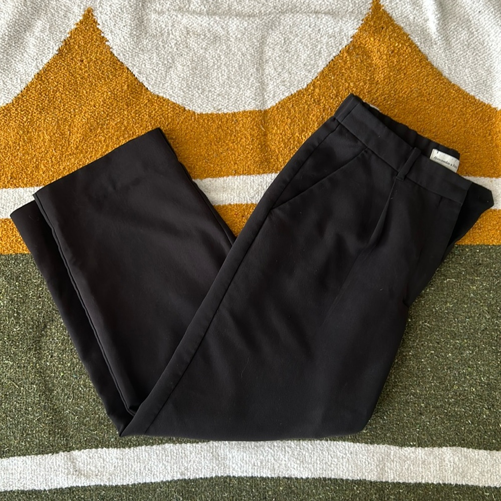 Abercrombie & Fitch Black Wide Leg Pants